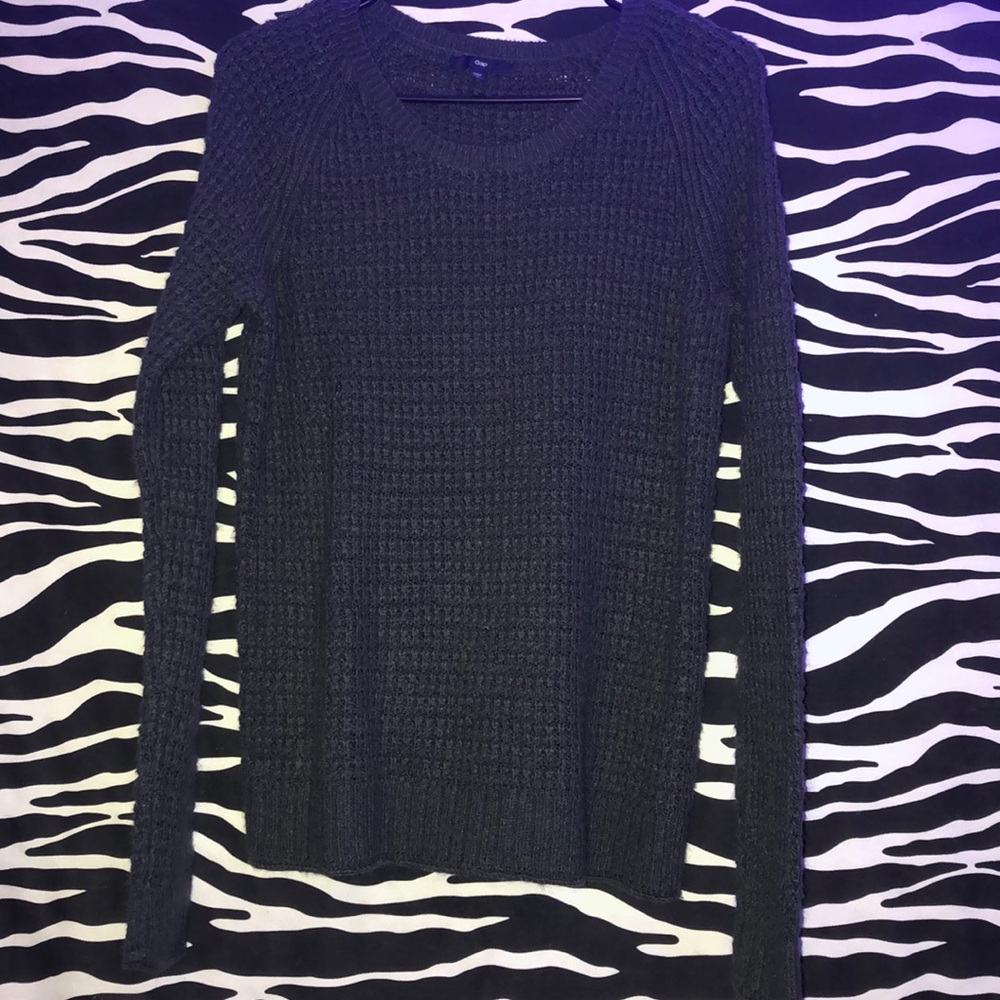 dark gray sweater
